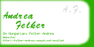 andrea felker business card